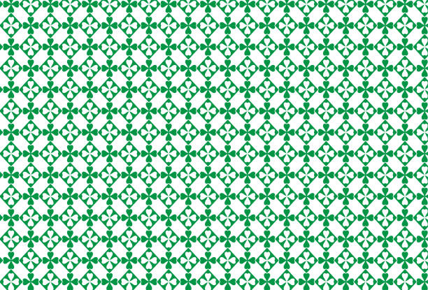 ilustrações, clipart, desenhos animados e ícones de shamrock celta verde vetorial sem emenda no padrão de fundo branco para ilustração de ações do dia de são patrício - clover leaf green spirituality