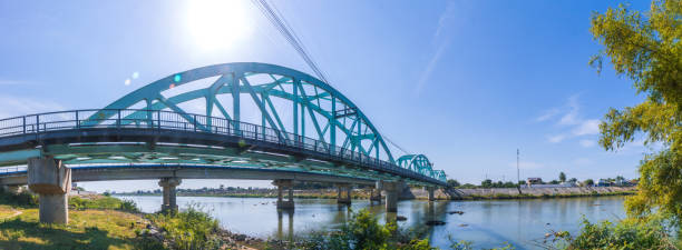 istock Peaceful natural scenery in Phan Rang, Vietnam with Cau Mong bridge and Cai river. 1370926598