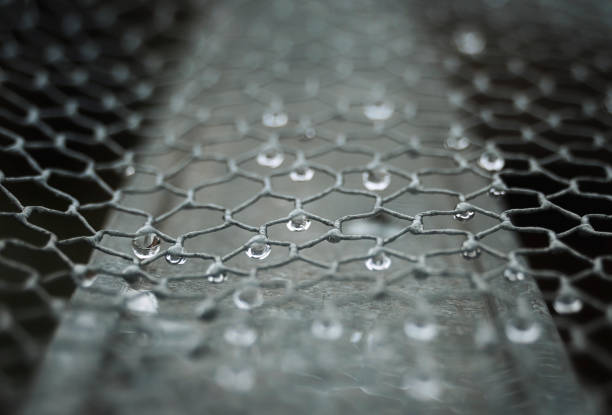 wire fence after the rain
