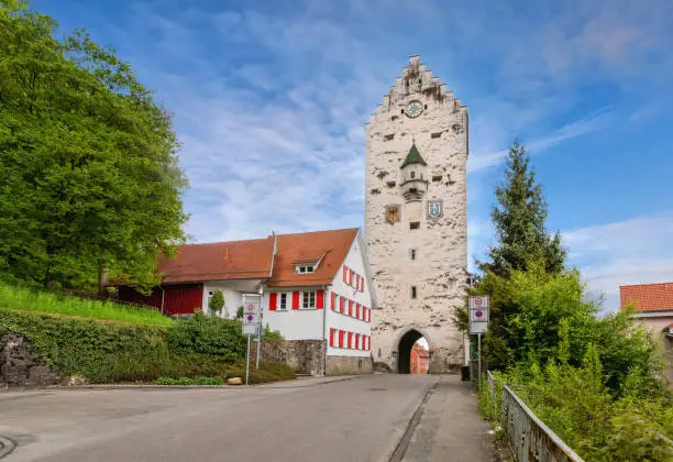 Upper Gate Tower (Obertor) in Ravensburg, Upper Swabia, Germany