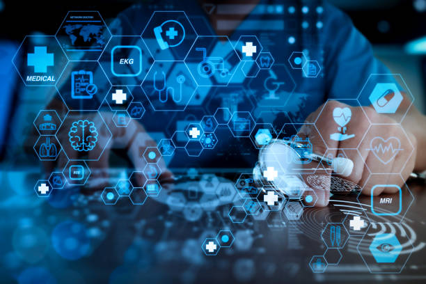 istock Medicine doctor hand working with modern computer interface as medical network concept 1370928441