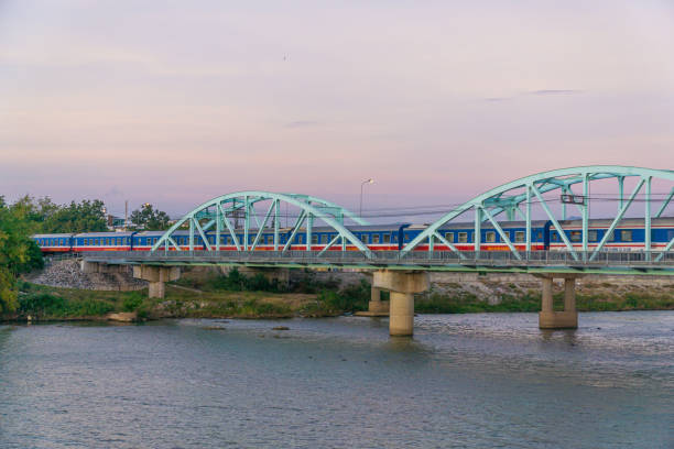 istock Peaceful natural scenery in Phan Rang, Vietnam with Cau Mong bridge and Cai river. 1370930251