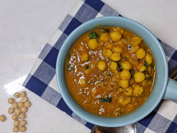 A bowl of spicy Chole masala
