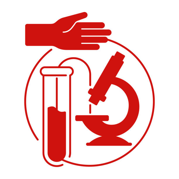 ilustrações de stock, clip art, desenhos animados e ícones de complete blood count flat red icon - blood cell anemia cell structure red blood cell