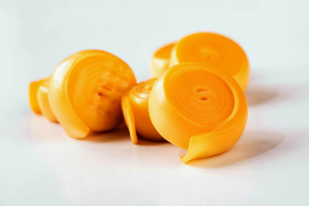 Group of twisted smoked cheese \
