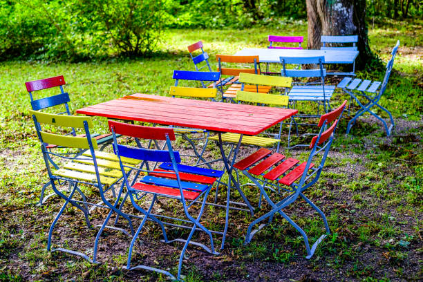 istock colorful folding chairs at a beergarden 1370942718