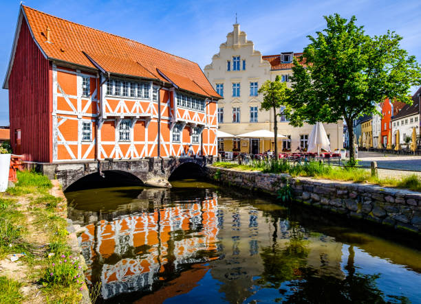 old town of Wismar stock photo