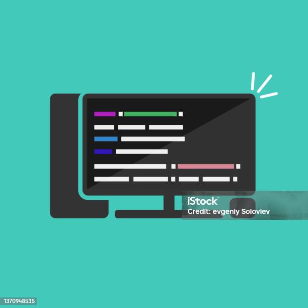 Computer Screen Programming Code Or Php Script Coding Html Or Css ...