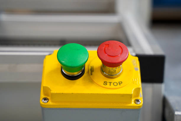 Green Start and Red Stop Buttons in Factory.