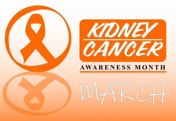 Vector illustration of Poster Or Banner Vector Design Of Kidney Cancer Awareness Month March