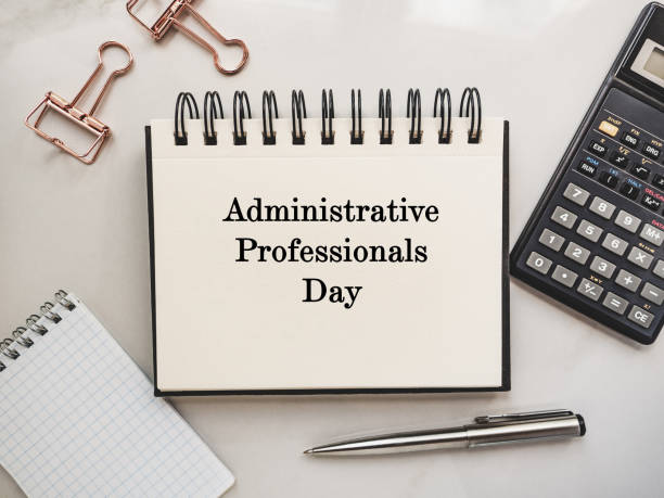 istock Happy Administrative Professionals Day. Greeting Card. Close-up 1370954825