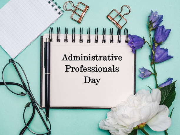 istock Happy Administrative Professionals Day. Greeting Card. Close-up 1370955804