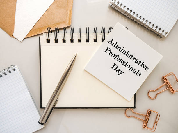 istock Happy Administrative Professionals Day. Greeting Card. Close-up 1370956998
