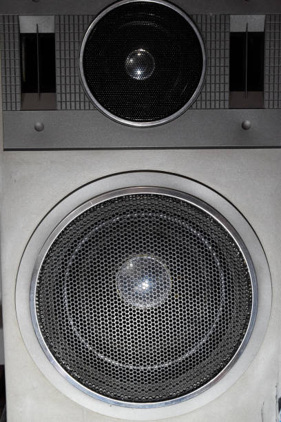 istock Music speaker on speaker. speaker system is vintage. 1370960124