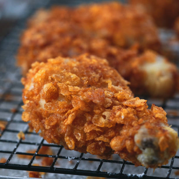 Preparing Crispy Fried Chicken Drumsticks