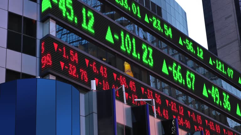 Fictional View of Changing Stock Market Ticker