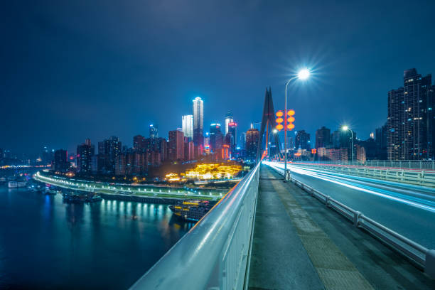 Night view of Chongqing riverside at night