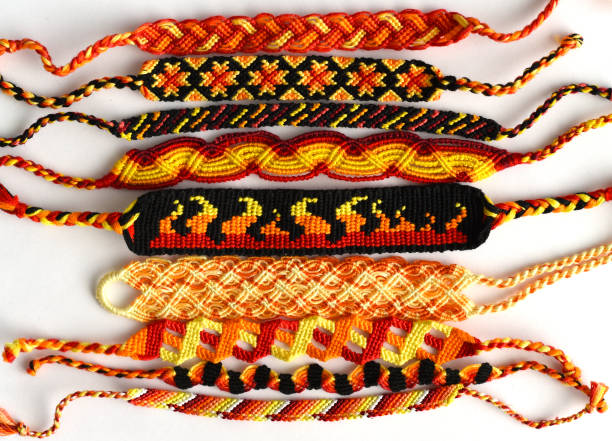 istock DIY woven friendship bracelets with different braiding. Summer accessory 1371000406