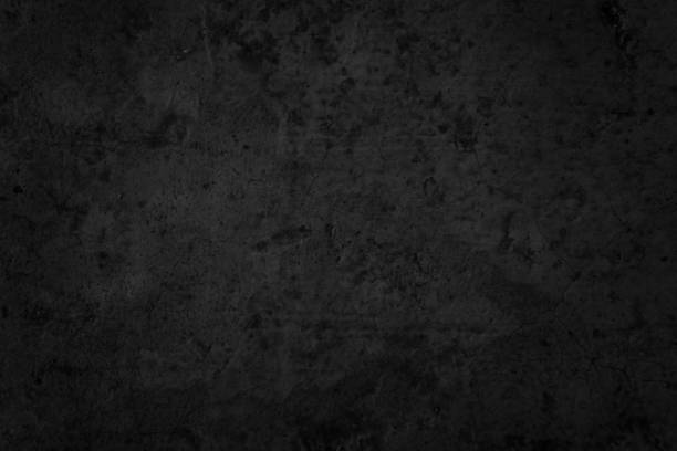 istock Close up retro plain dark black cement & concrete wall background texture for show or advertise or promote product and content on display. 1371006041