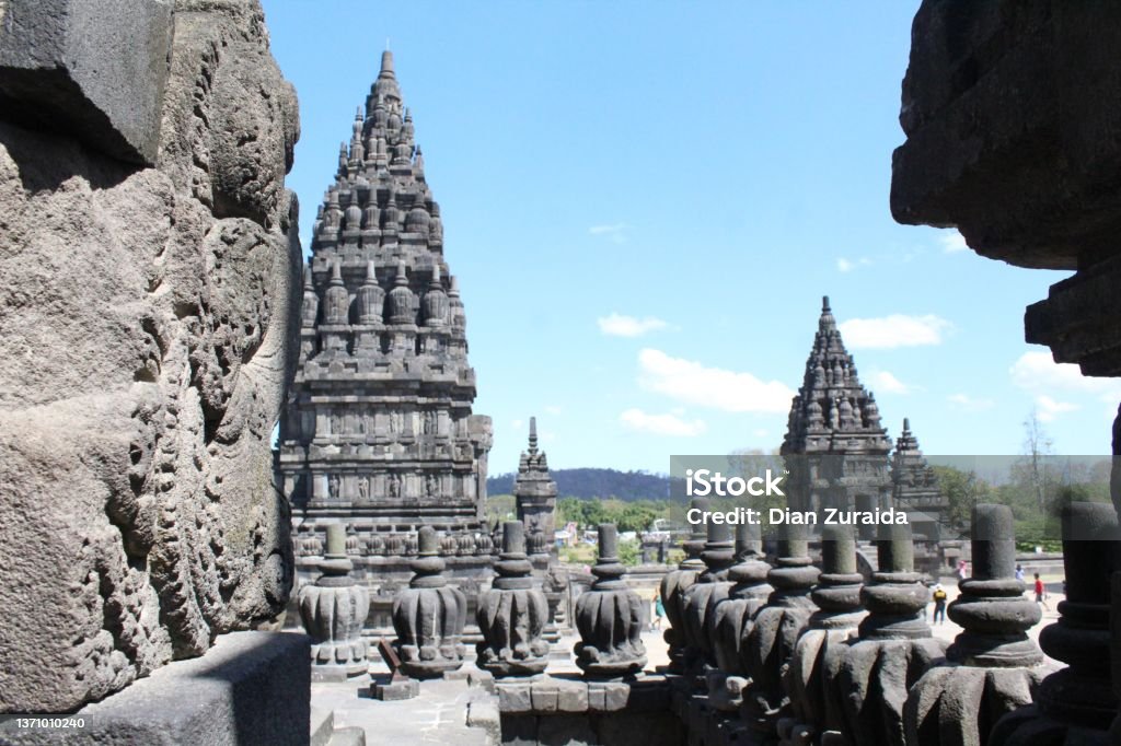 Prambanan temple indonesia The view from the top of the Prambanan Temple which is located in Yogyakarta, Indonesia Prambanan Temple Stock Photo