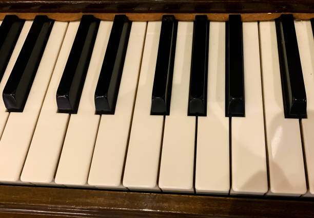 istock a piano on the floor with a black and white pattern 1371012597