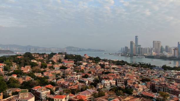istock Morning scenery of island towns 1371013707
