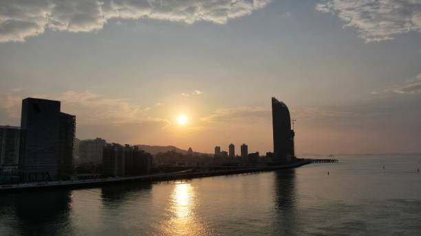 istock Romantic sunrise by the sea 1371013729