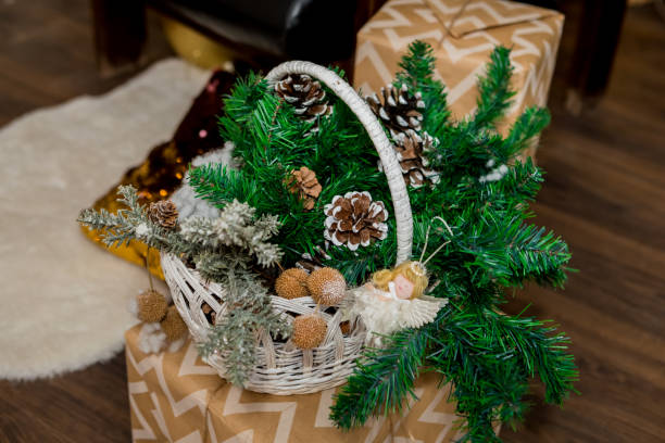 istock Christmas and New Year's bag with decorations (2). 1371015546
