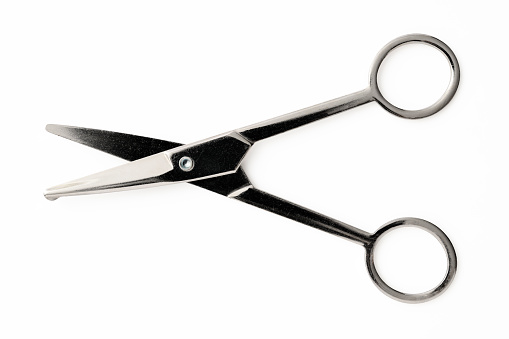 Scissors illustration in white back