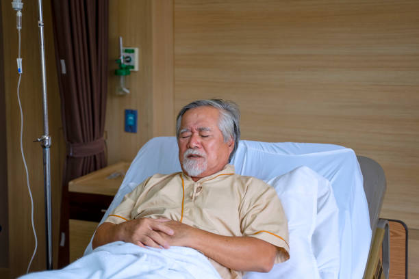 istock Patient sleep on the hospital bed. 1371018014