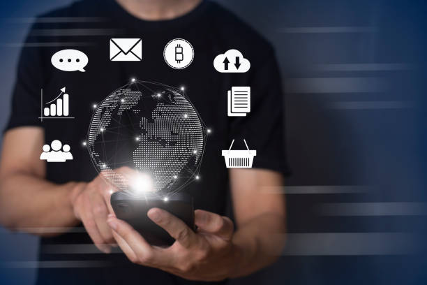istock man using smartphone to do online transactions with data connection around the world by internet technology, big data, data search, online marketing 1371021168