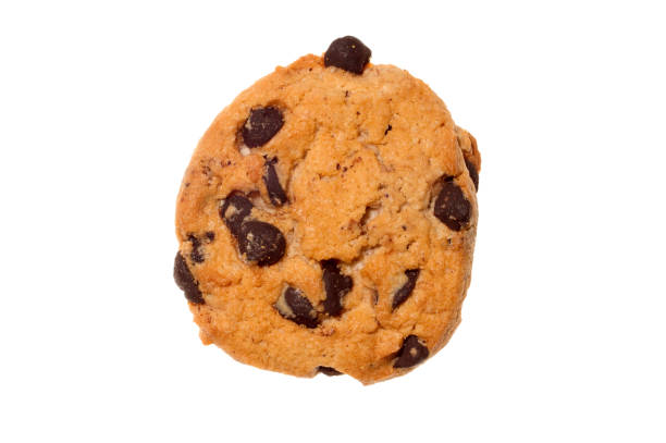 istock Cookies with chocolate chips on a white background. 1371022122
