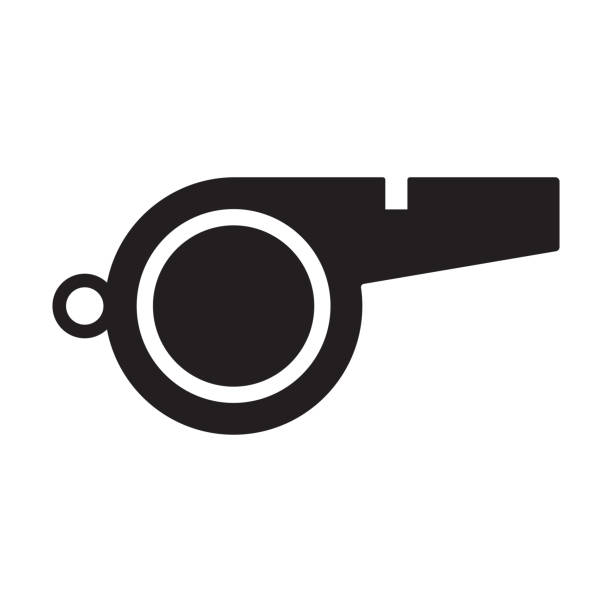 whistle icon vektor für grafikdesign, logo, website, social media, mobile app, ui illustration - whistle stock-grafiken, -clipart, -cartoons und -symbole