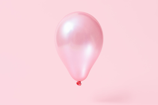 Pink balloon background, minimalistic concept