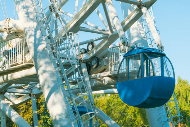 Amusement ferris wheel in the park. Beijing China.
