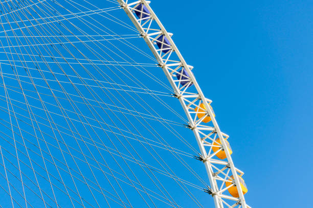 Amusement ferris wheel in the park. Beijing China.