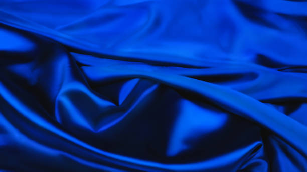 istock texture of a dark blue silk 1371036932