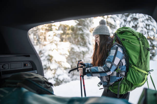 istock Woman preparing to ski. 1371039067