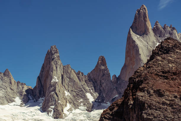 View of Cerro Torre in the Chalten National Park. Patagonia