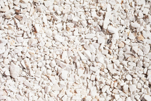 istock Decorative white stone rubble in nature as background 1371041838