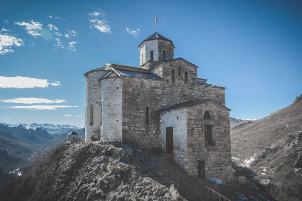 istock ancient Orthodox church on the mountain 1371043048
