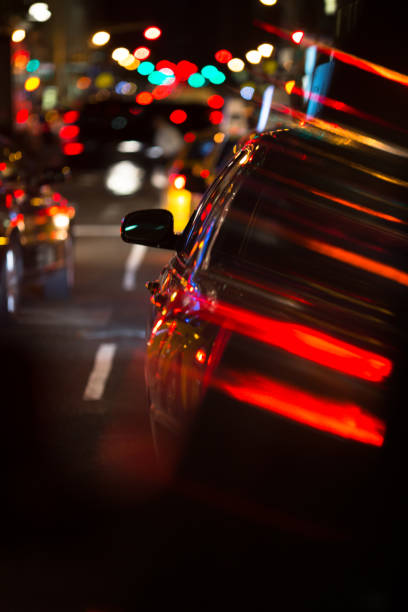 istock Night road traffic in a big city 1371045168