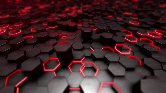 Red Hexagon Background Stock Videos and Royalty-Free Footage - iStock
