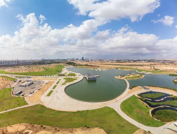 istock Panorama of lake in Beer Sheva 1371051233