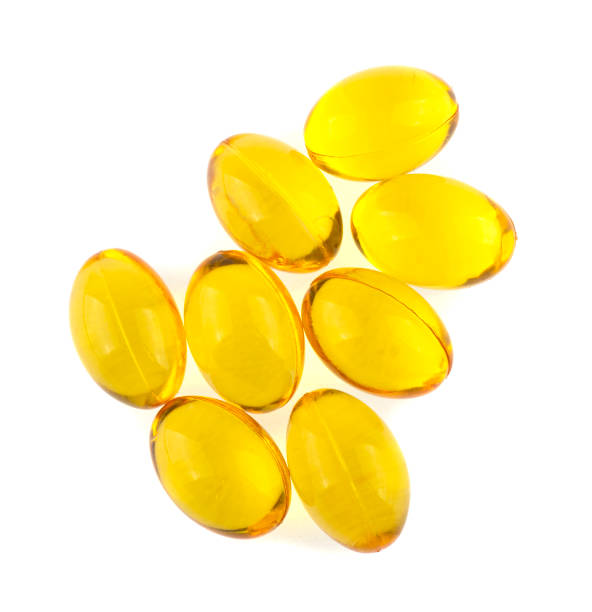 istock Omega 3 capsules from Fish Oil on white background 1371054020