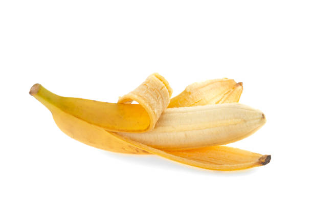 istock banana half peeled isolated on white background 1371054160