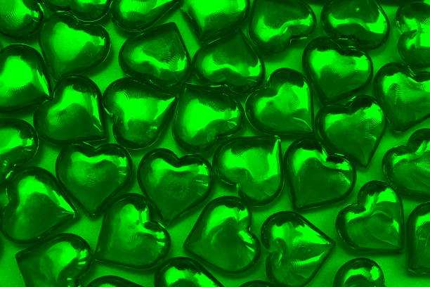 Texture of green valentines.