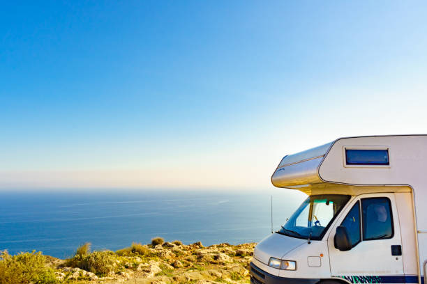 istock Caravan on coast in Spain 1371055993