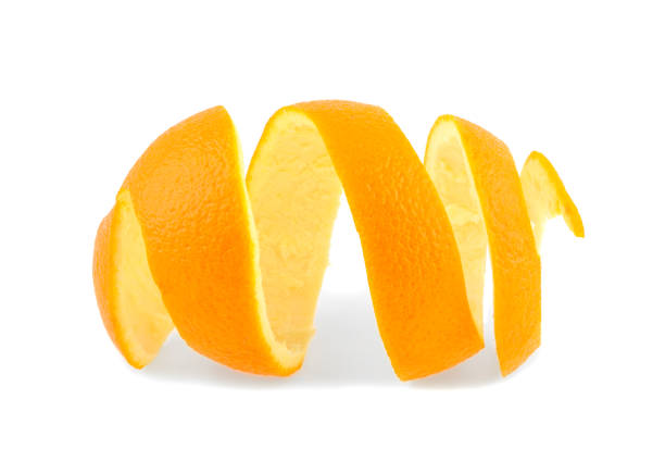 istock orange skin spiral isolated on white background 1371056597