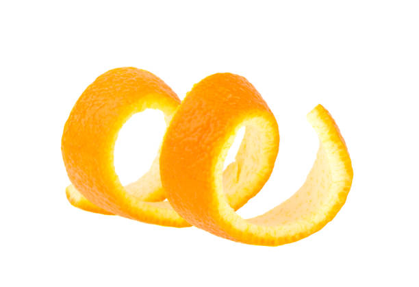 istock orange skin spiral isolated on white background 1371056749